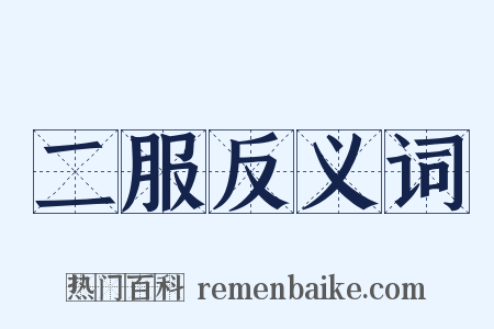 二服反义词是什么意思的图片